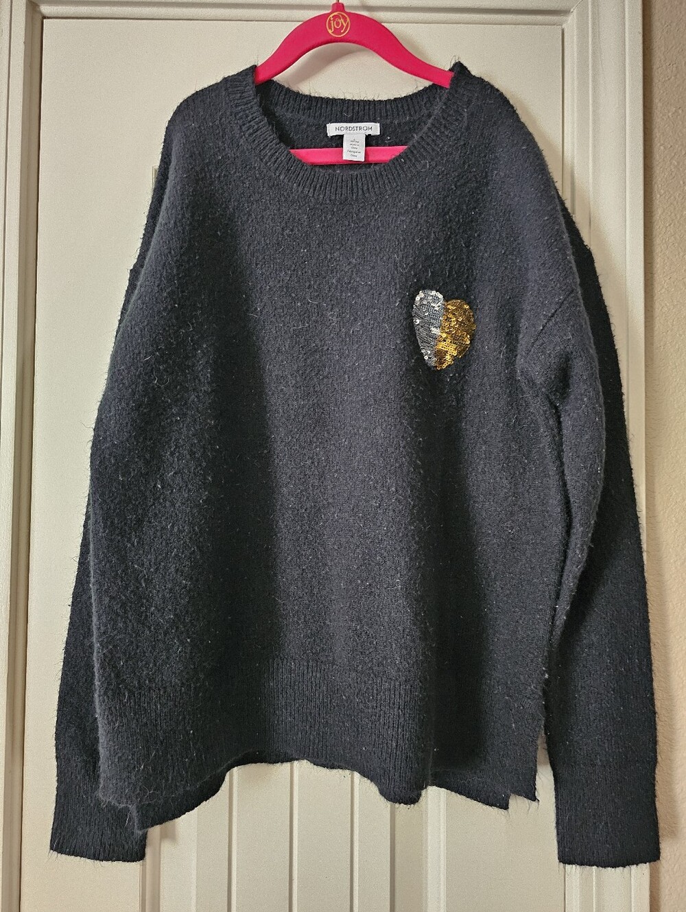 Nordstrom Sweater with Sequin Heart